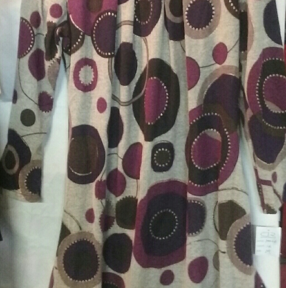 Nwt Donna Ray Sweater Dress w/ Metallic Accents